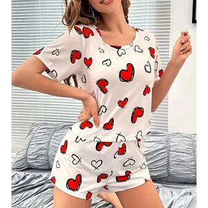 Heart Print Pajama Set - Size 6